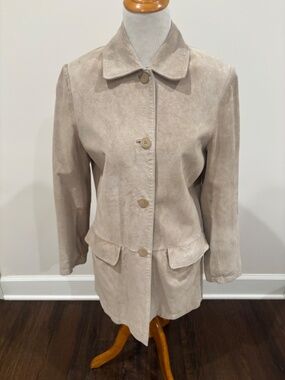 Bernardo  Washable Suede Leather Car Coat Size S